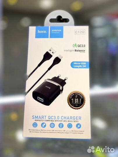 Блок быстрой зарядки hoco C12Q
