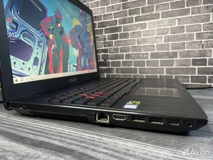 Игровой ноутбук Asus i7/16Gb/GTX1050Ti/4ядра/SSD+H