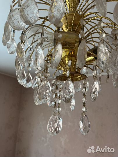 Хрустальная люстра винтаж