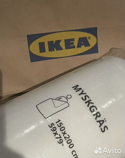 Мюсгрэс IKEA легкое прохладное одеяло новое