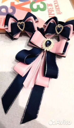Галстук банты школьный комплект новый