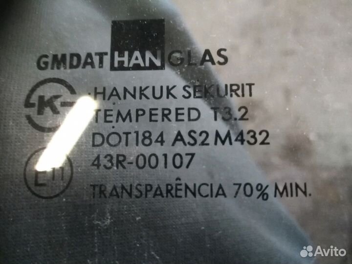 Стекло передней правой двери Chevrolet Aveo T250