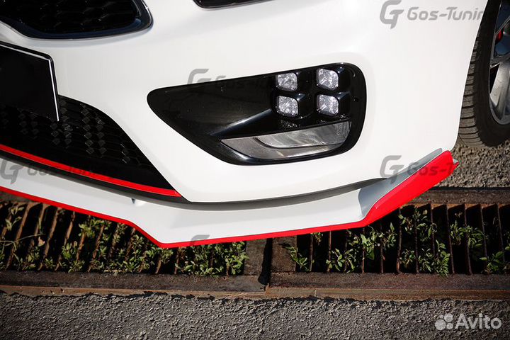 Сплиттер переднего бампера на Kia Ceed \ Pro Ceed