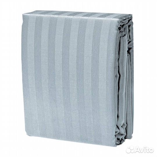 Простыня cottonika 150х215см сатин-страйп голубая