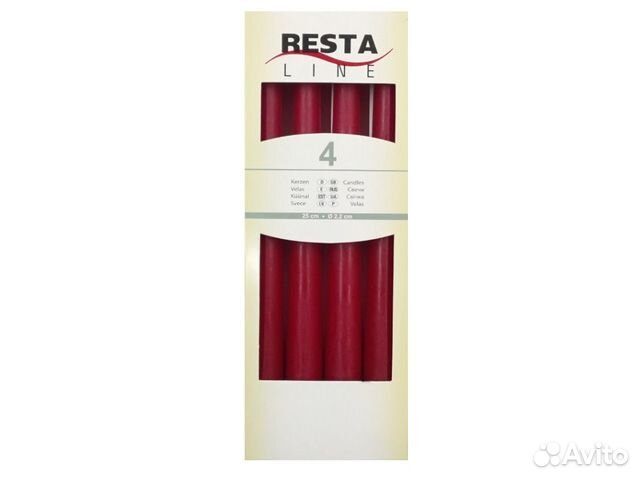 Набор свечей resta line Конические 24х2см 4шт борд