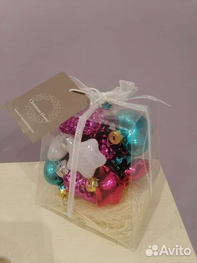 Ёлочные игрушки мини стеклянные