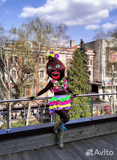 Ростовая кукла мулатка, подарок на свадьбу,др