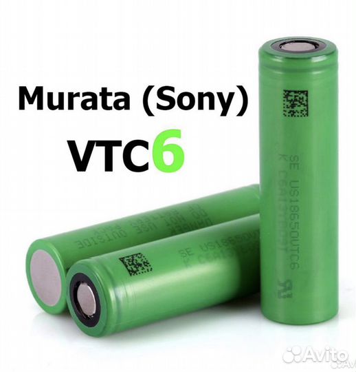 Sony Murata vtc6 3000mAh 30A б/у оригинал