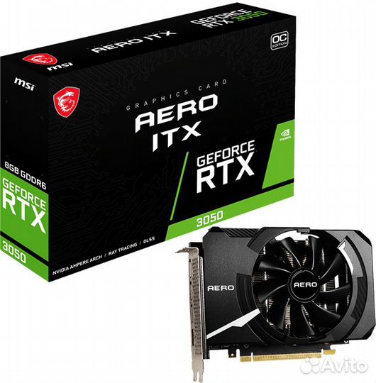 Видеокарта MSI GeForce RTX 3050 aero ITX OC