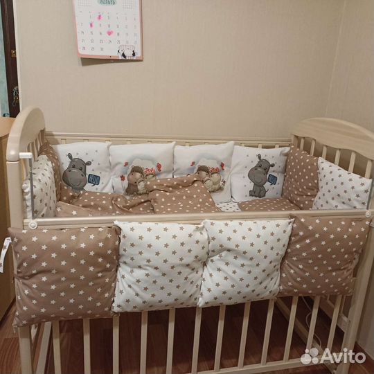 Бортики подушки в детскую кроватку