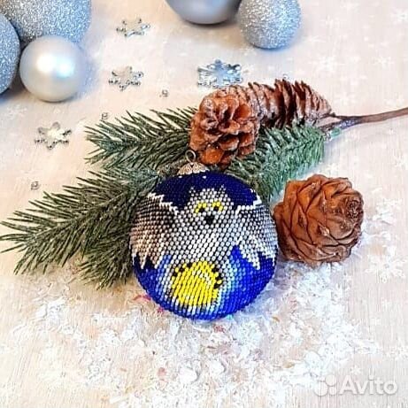 Шарик новогодний 6см