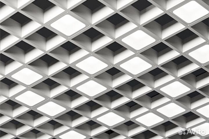 Потолок грильято белый 50х50 - опт и розница
