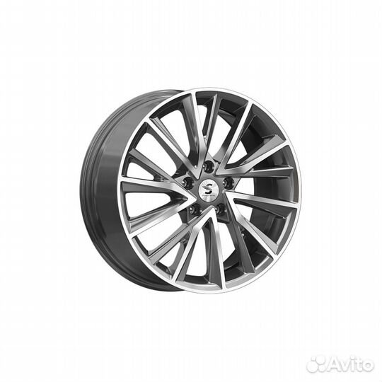 Литые диски 7.5x18 5x108 60.1 ET47 скад кр010 Diamond gloss graphite