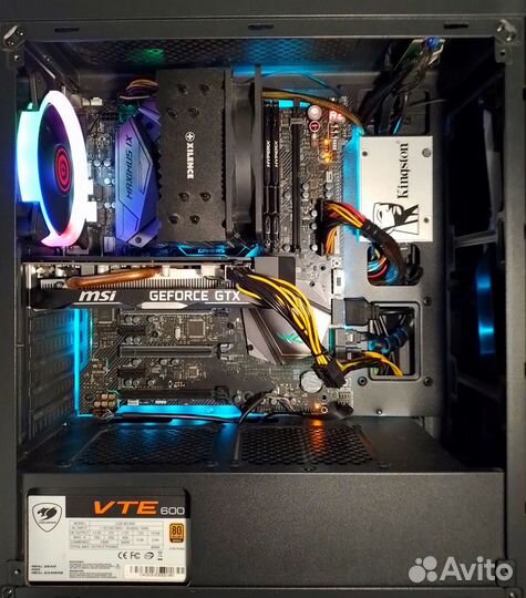 Игровой пк I7 7700K/16GB/GTX1660 Super/SSD+HDD