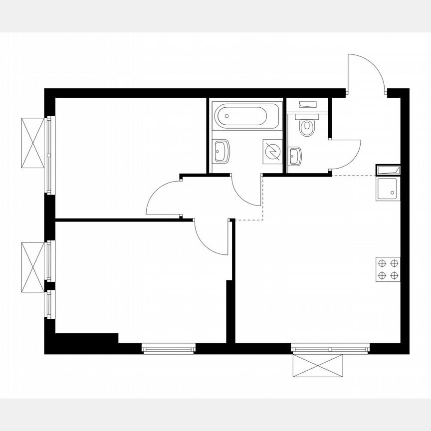 2-к. квартира, 42,3 м², 33/33 эт.