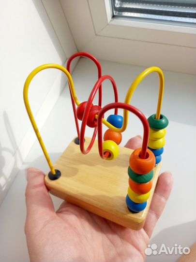 Развивающие деревянные игрушки, карточки