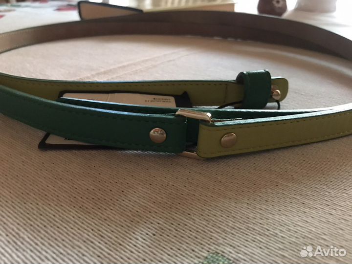 Двойной Кожаный Зеленый Ремень Askent