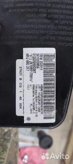 Подушка безопасности в спинку для V W Polo Sedan