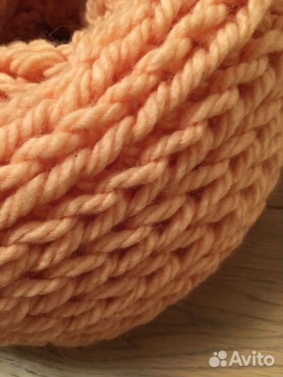 Снуд -шарф, персиковый цвет