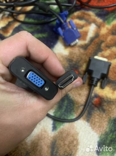 Кабель VGA-hdmi VGA-VGA VGA-DVI