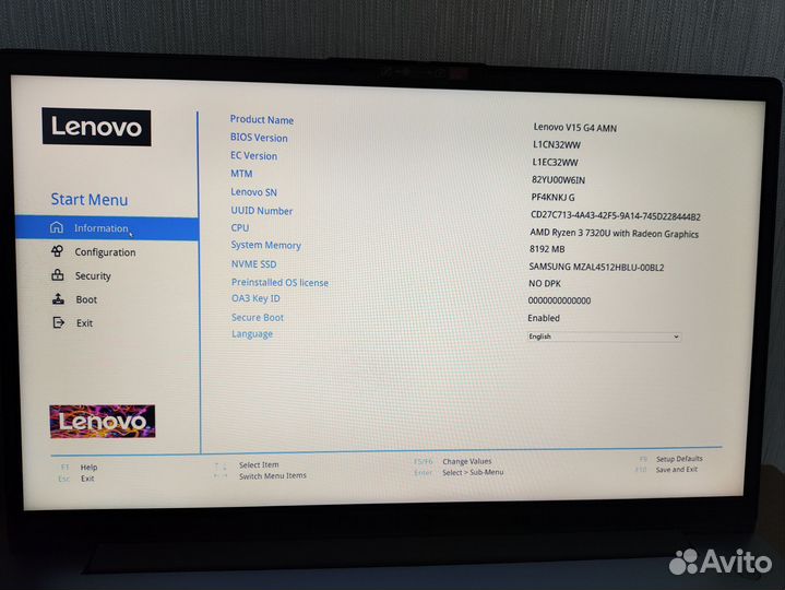 Lenovo v15 g4 amn