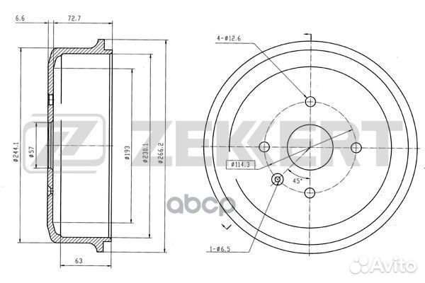 Барабан тормозной Daewoo Rezzo (klau) 00- bs-55