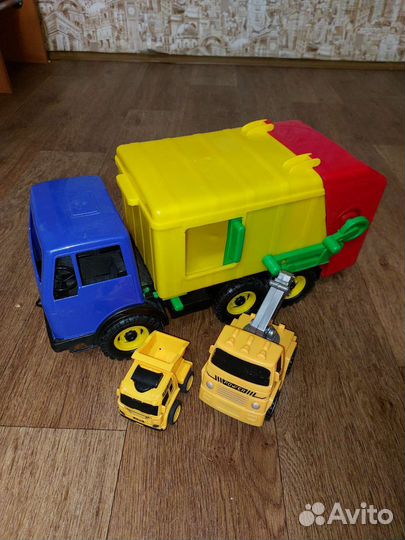 Мусоровоз игрушка +2машины в подарок