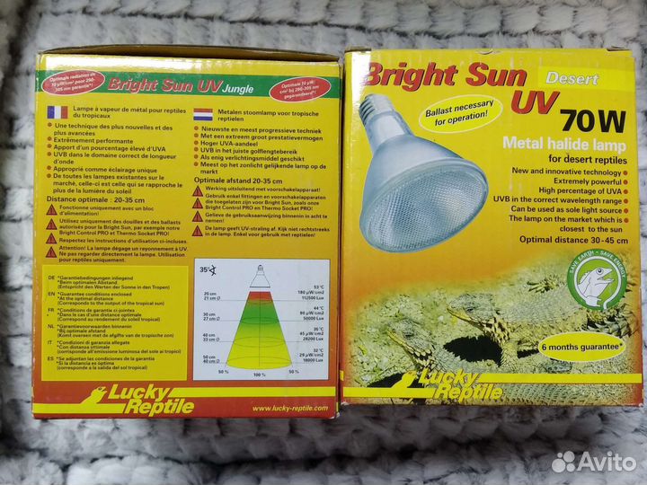 Лампа 2 в 1,уф и греющая д/рептилий Lucky Reptile