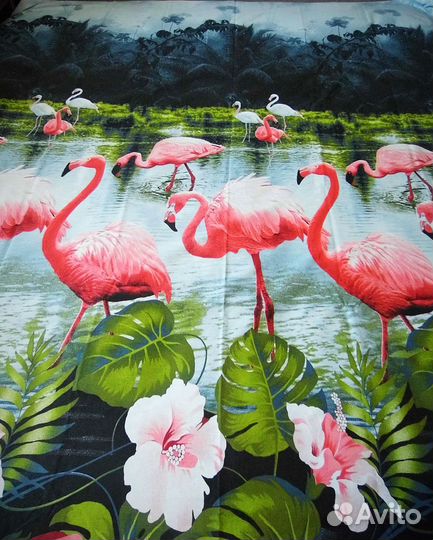 Постельное белье с фламинго
