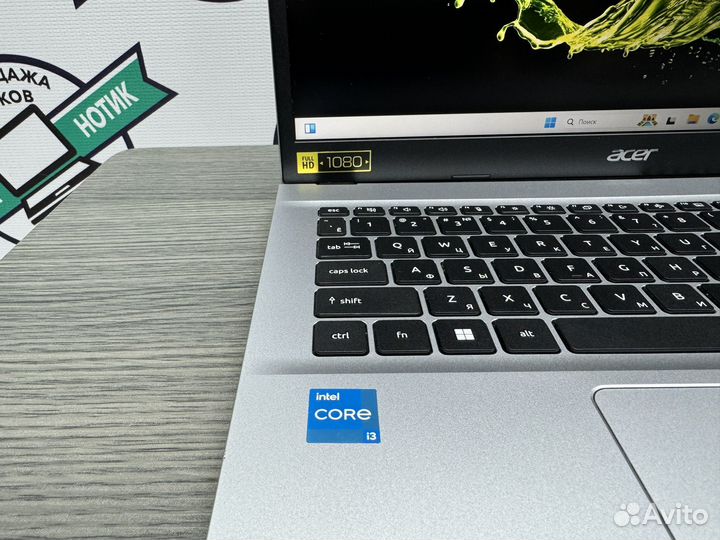 2023 ультрабук acer IPS core i3 12Gen 8Gb SSD512