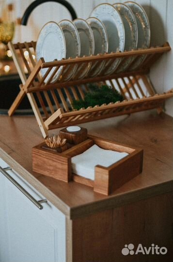 Салфетница из массива дуба