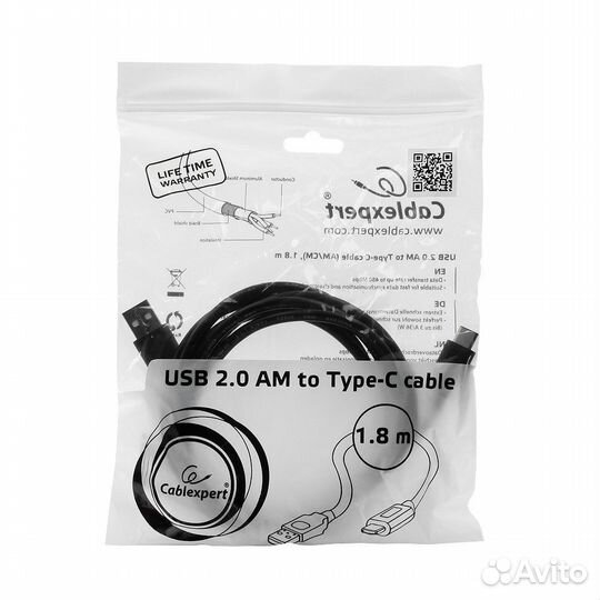 Кабель дл телефона 1.8м Cablexpert CCP-USB2-amcm-6