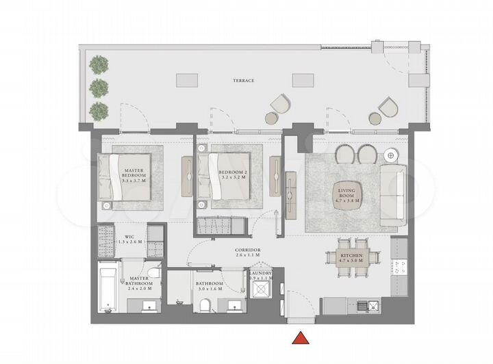 2-к. квартира, 148 м² (ОАЭ)