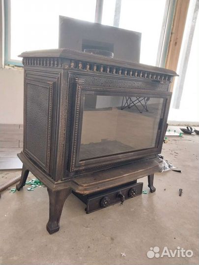 Печь камин дровяная