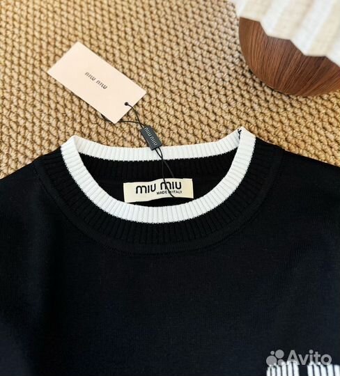 Трикотажная Футболка Miu Miu