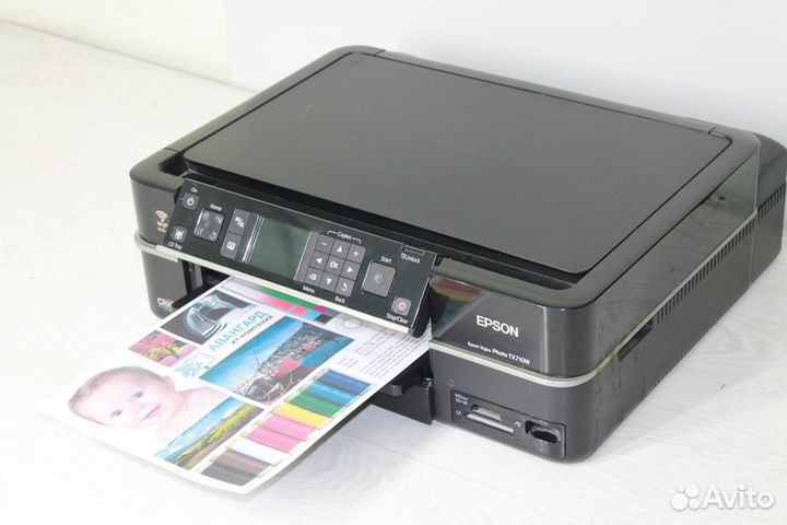 Мфу с Wi-Fi Epson TX710w сетевой, 6 цветов (заправ