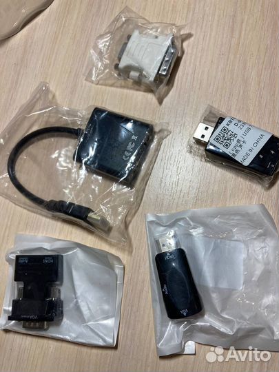 Переходники hdmi, VGA, DVI, звуковая карта