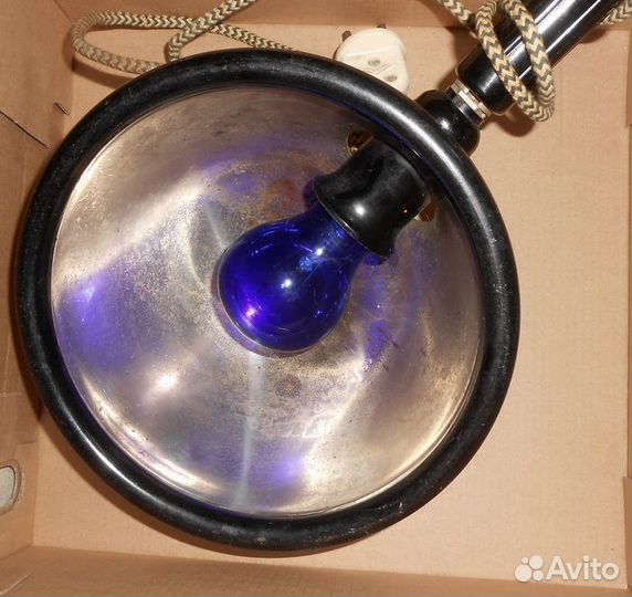 Советская лампа синего цвета