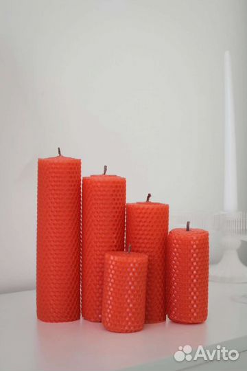 Интерьерные свечи из медовой вощины