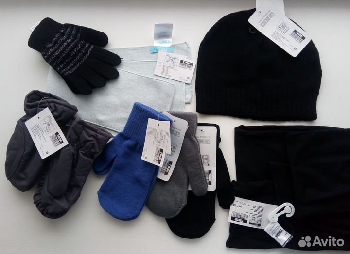 Варежки (новые) +комбинезон с курткой