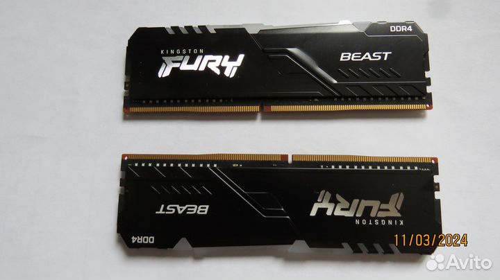 Kingston Fury Beast RGB DDR4 3733Mhz 16Gb (2x8)