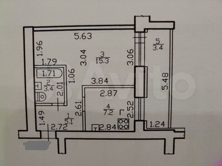 1-к. квартира, 37,5 м², 2/9 эт.