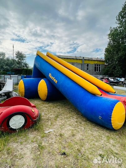 Надувная водная горка vector волна 4