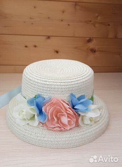 Шляпа на девочку, окружность головы до 49 см