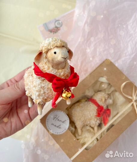 Ватная елочная игрушка 