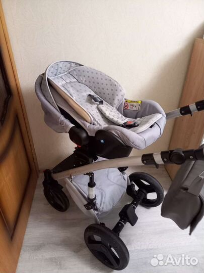 Коляска 3 в 1 экокожа
