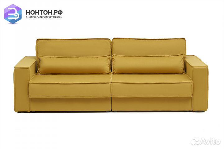Диван тик-так Сохо 3-х местный горчичный