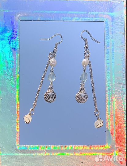 Серьги с натуральными камнями