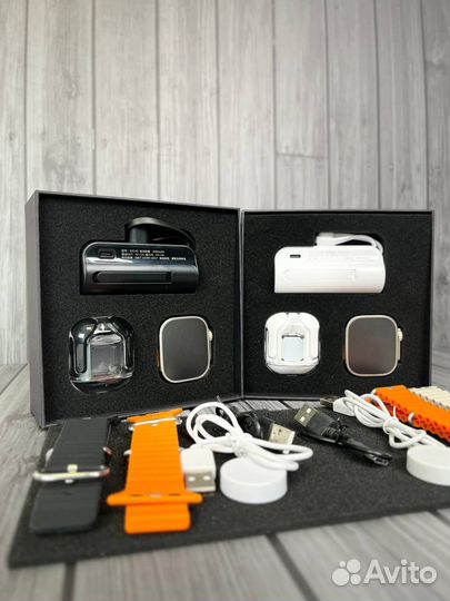 Смарт часы, беспроводные наушник, power bank