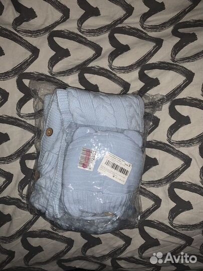 Конверт вязанный детский на выписку